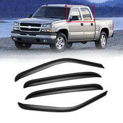 CMVT Auto window visors in smoke shade provide rain protection and airflow.