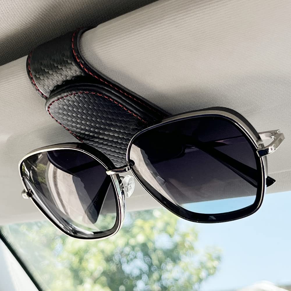 CMWWYFC leather sunglasses clip on visor protects glasses.