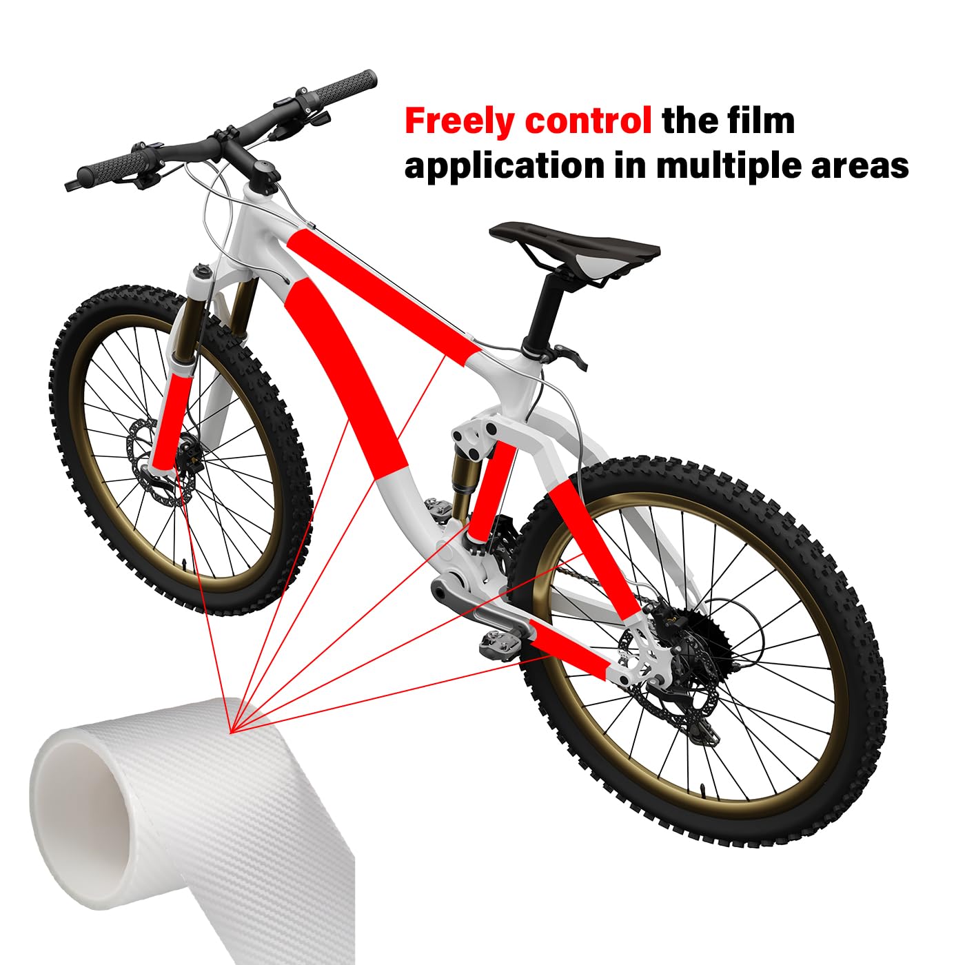 CNCLOL frame wrap on a bicycle demonstrates protective coverage
