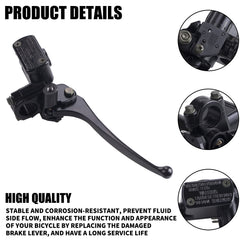 CNCMOTOK brake lever showing 8mm mirror hole for right-side mounting.