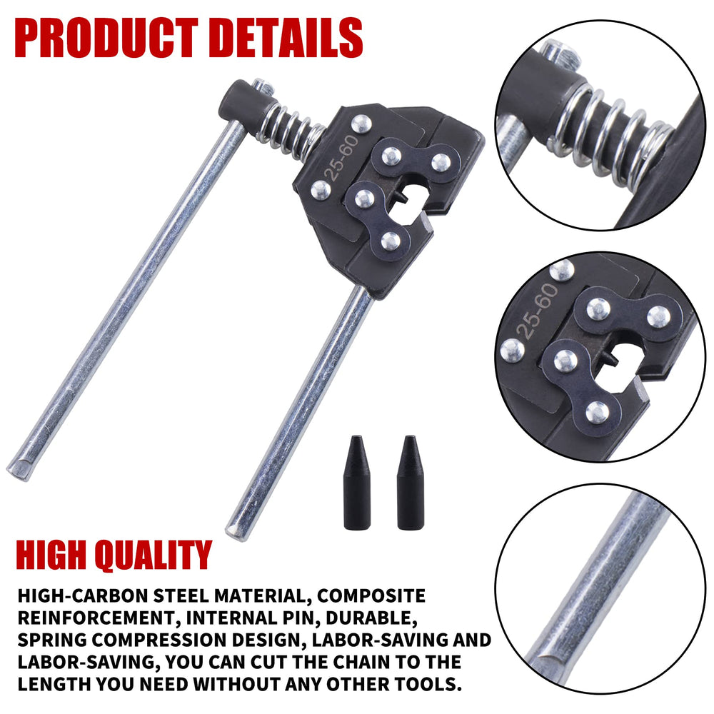 CNCMOTOK chain detacher being used to remove a link quickly