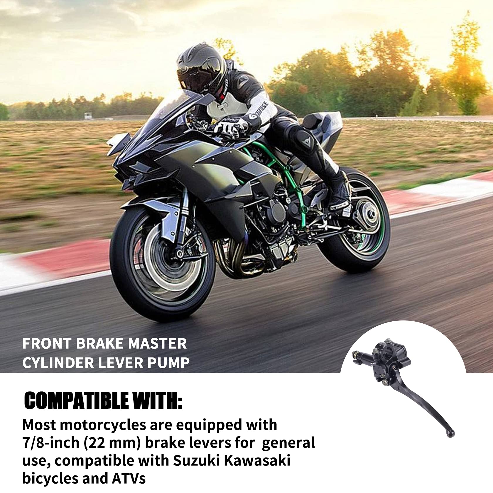 CNCMOTOK packaging includes lever and brake light switch for replacement.
