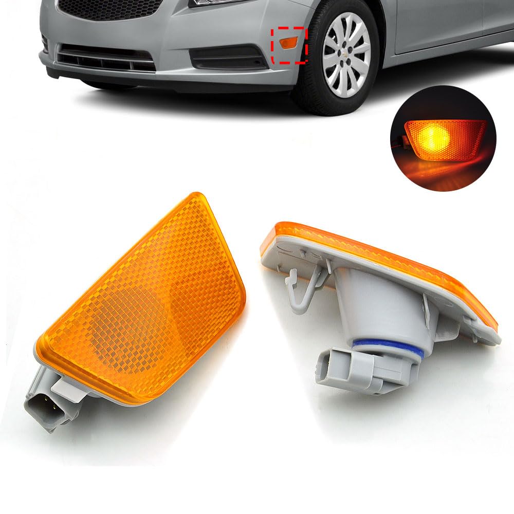 CNPAPC Chevy Cruze front bumper marker light left enhances nighttime visibility.