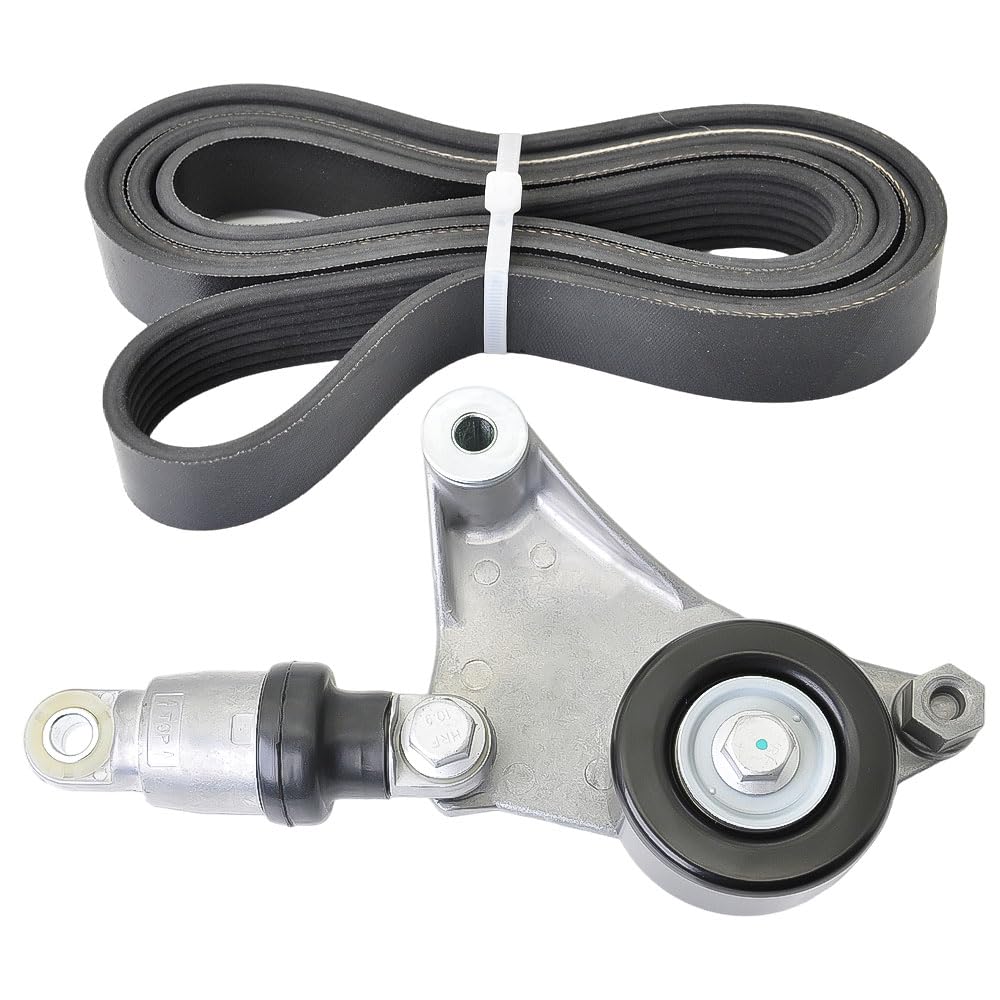 CNPAPC drive belt tensioner assembly with serpentine belt for Toyota engines.
