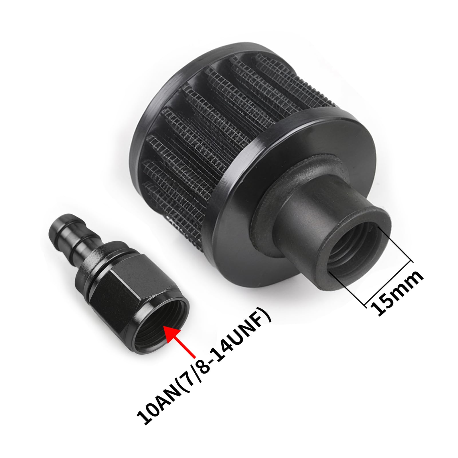 CNRAQR 10AN female fitting detail for secure installation.