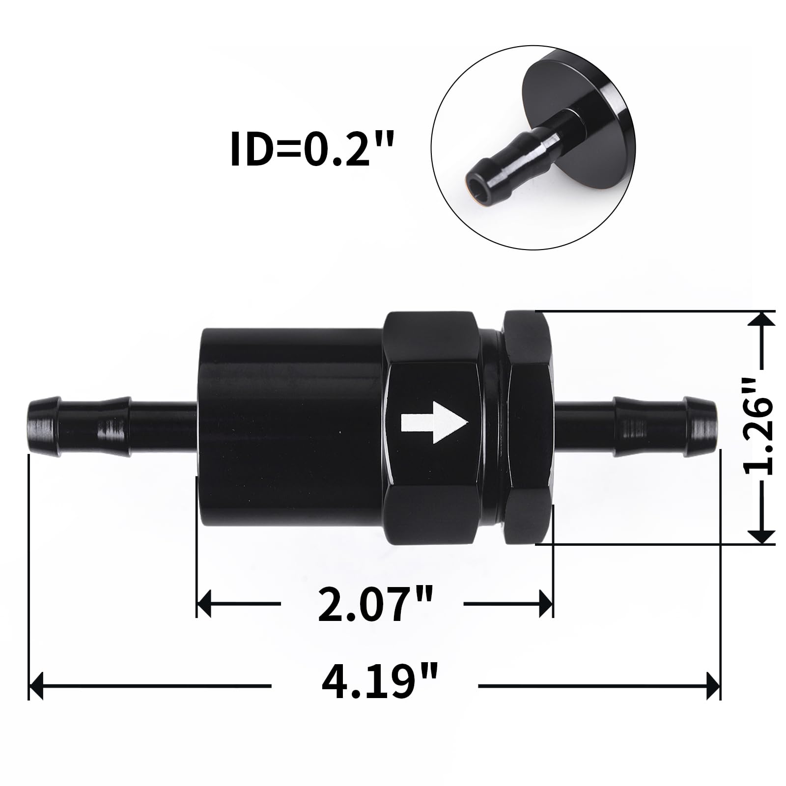 CNRAQR inline fuel filter assembly in use for high-volume fuel systems.