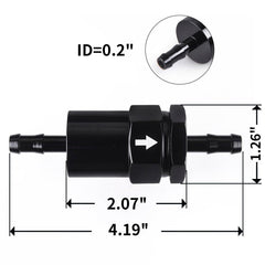 CNRAQR inline fuel filter assembly in use for high-volume fuel systems.