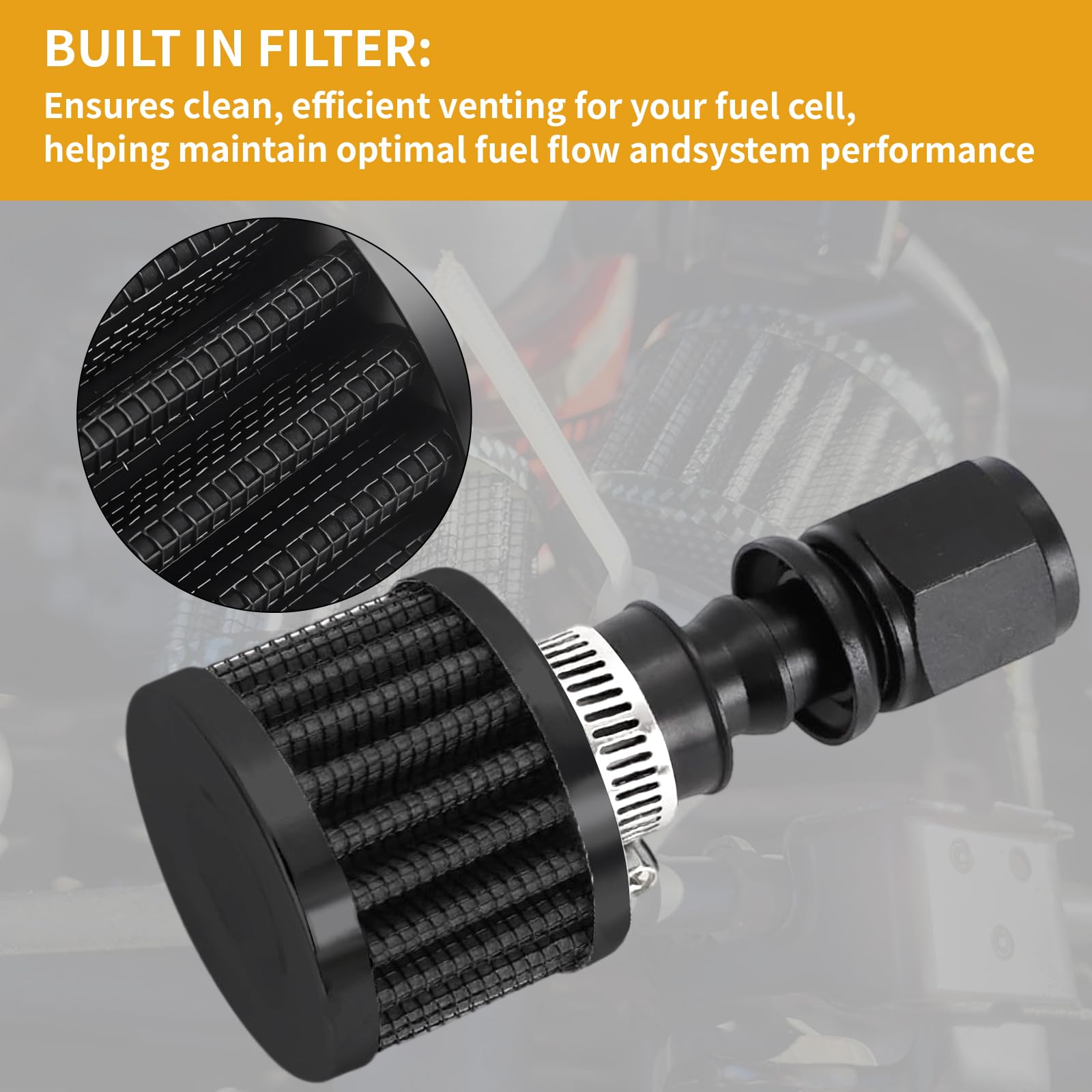 CNRAQR filter installed in engine bay reduces intake of hot air.