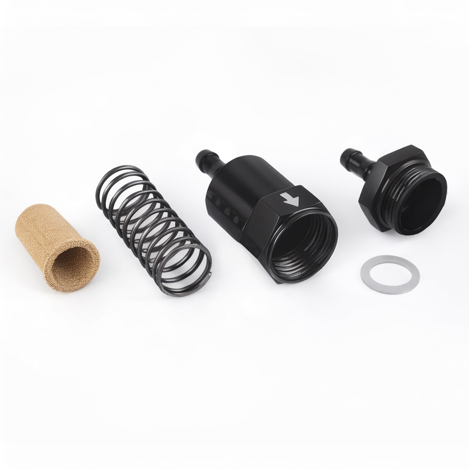 CNRAQR inline fuel filter installed in EFI or Carb systems.