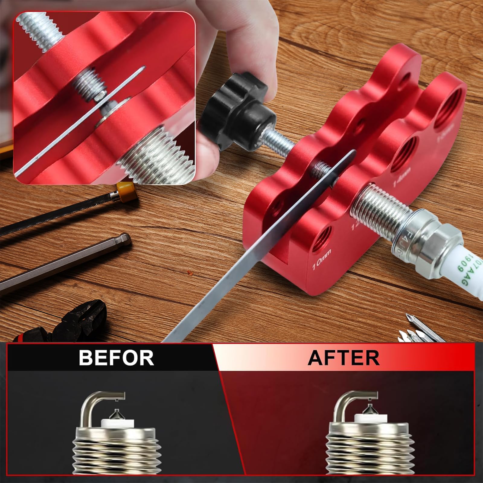 CNRAQR spark plug gap tool is portable and lightweight for on-the-go tasks.