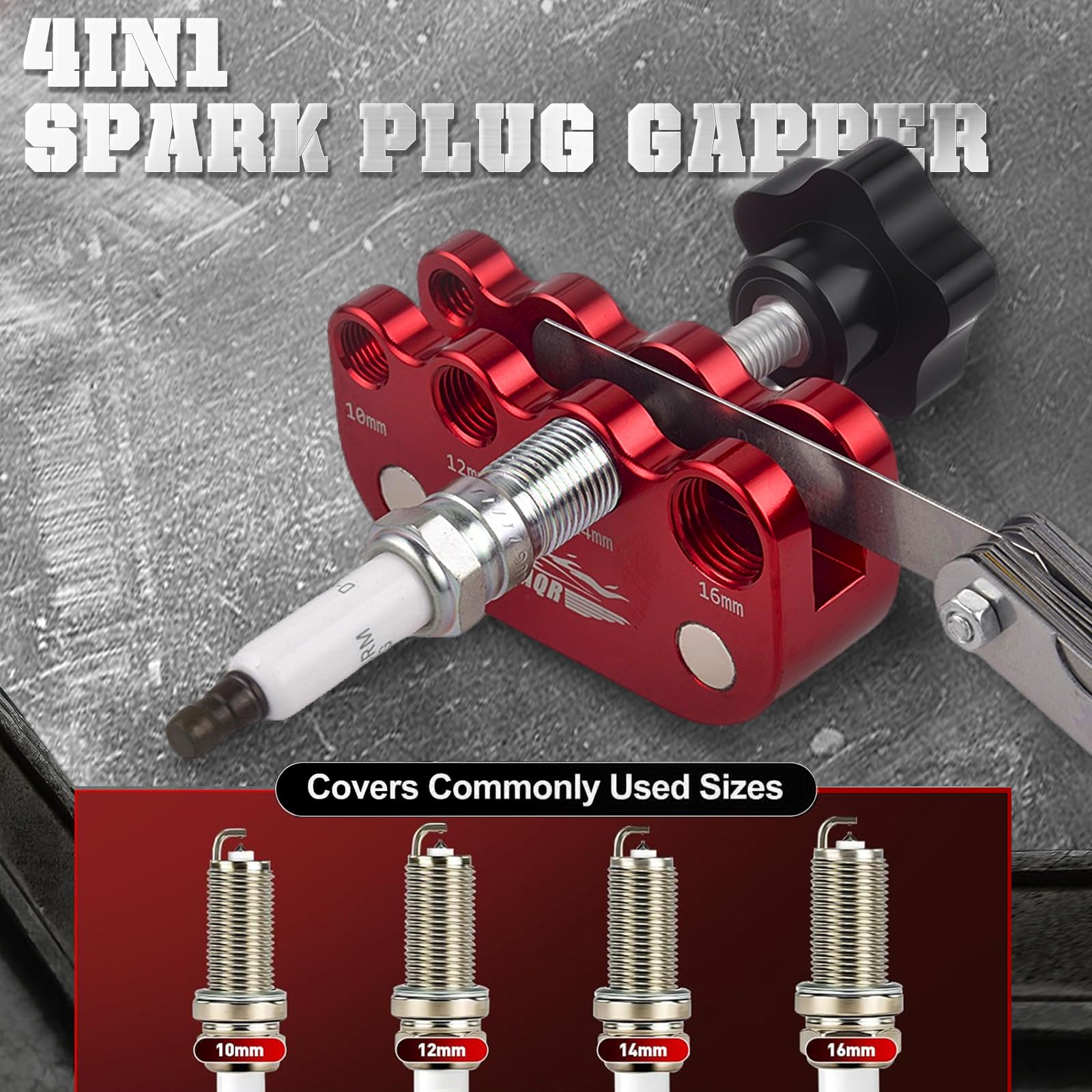 CNRAQR thumbscrew for fast, secure gap adjustment.