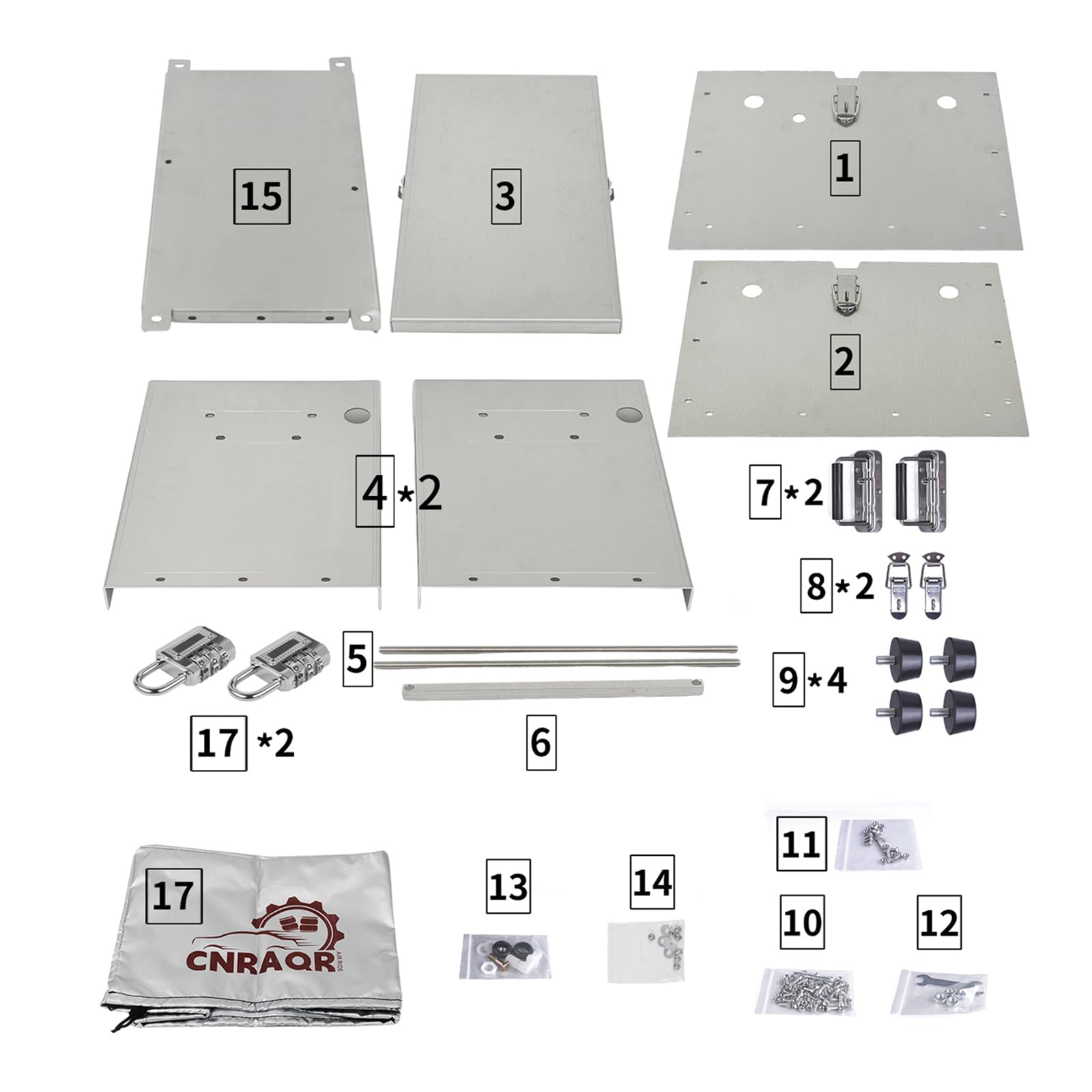 CNRAQR waterproof and dustproof cover protects the battery in transit.