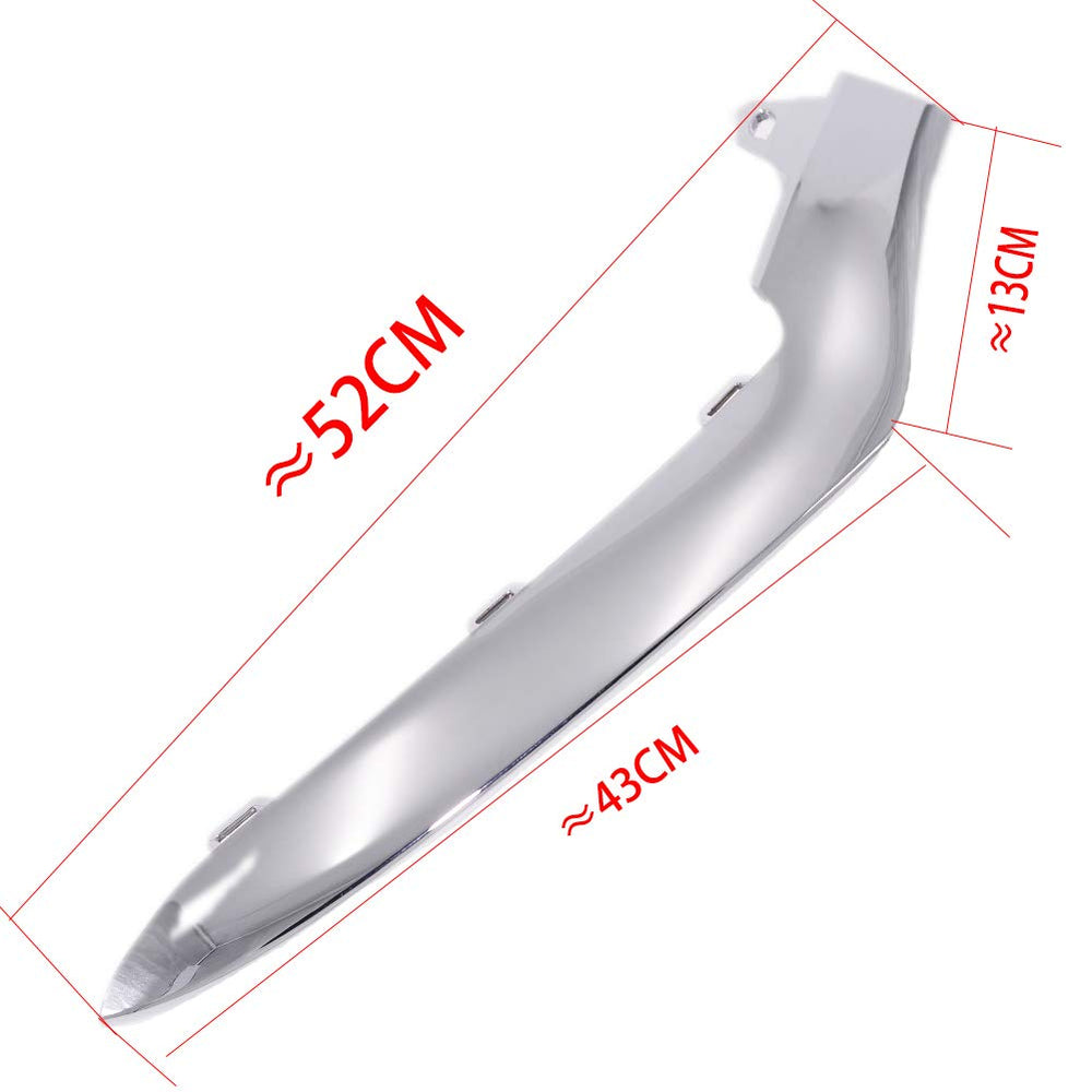 CNUPSM Right passenger front bumper trim for Mercedes improves chrome detail.