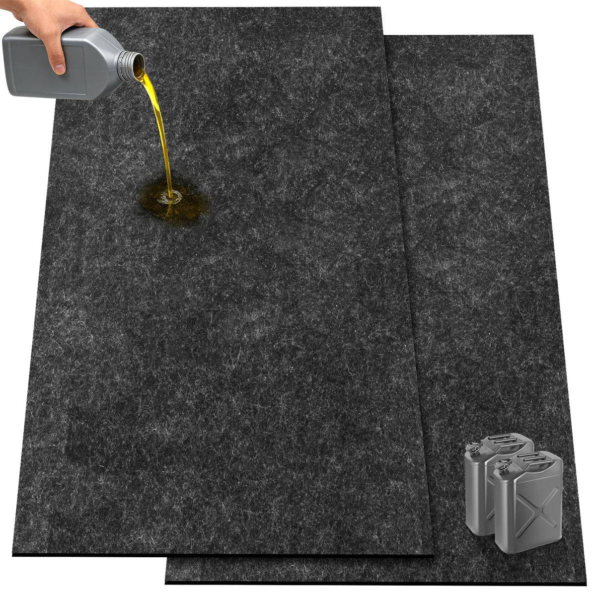 COAGOU oil spill mat with absorbent top layer for fast absorption.