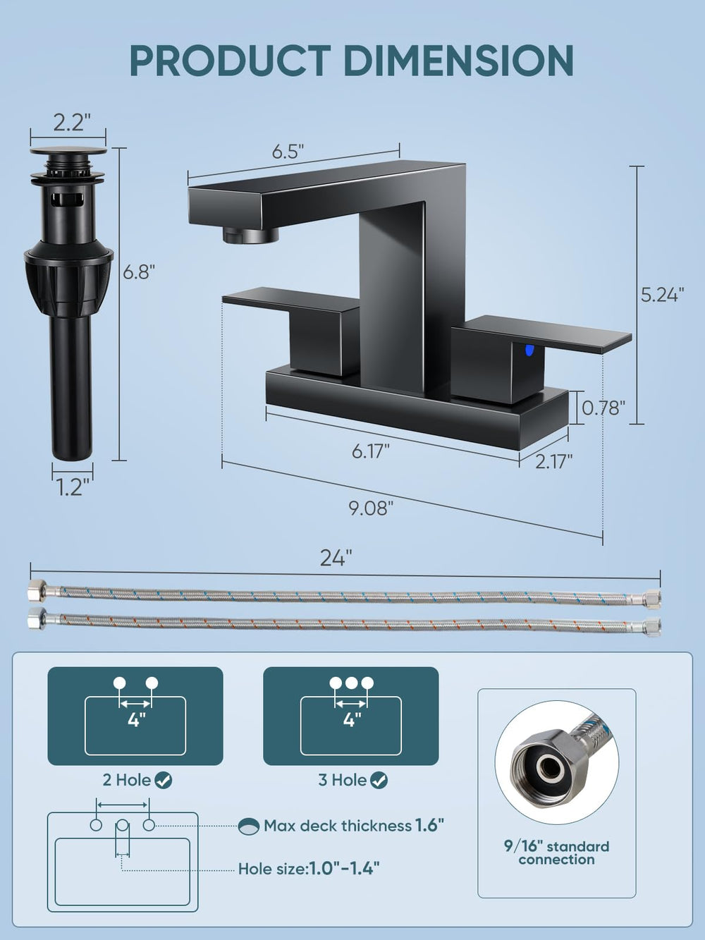 Cobbe 1.2 GPM flow supports efficient water use without sacrificing performance.