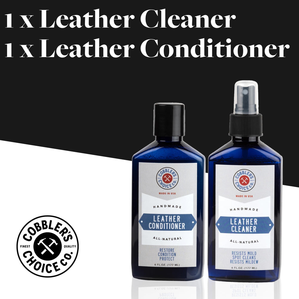 Cobbler's Choice Leather Care Bundle ready for maintenance