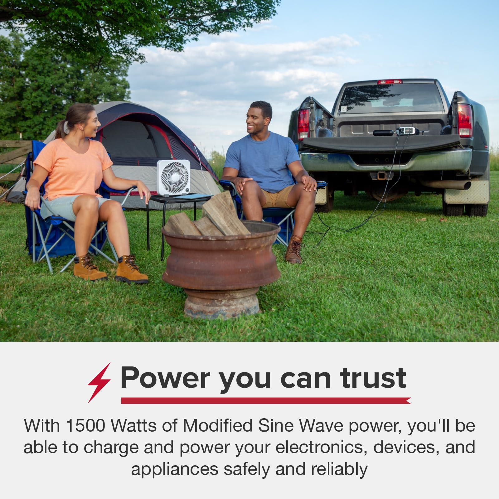 Cobra PRO 1500W remote controller with USB-A and USB-C fast charging ports.