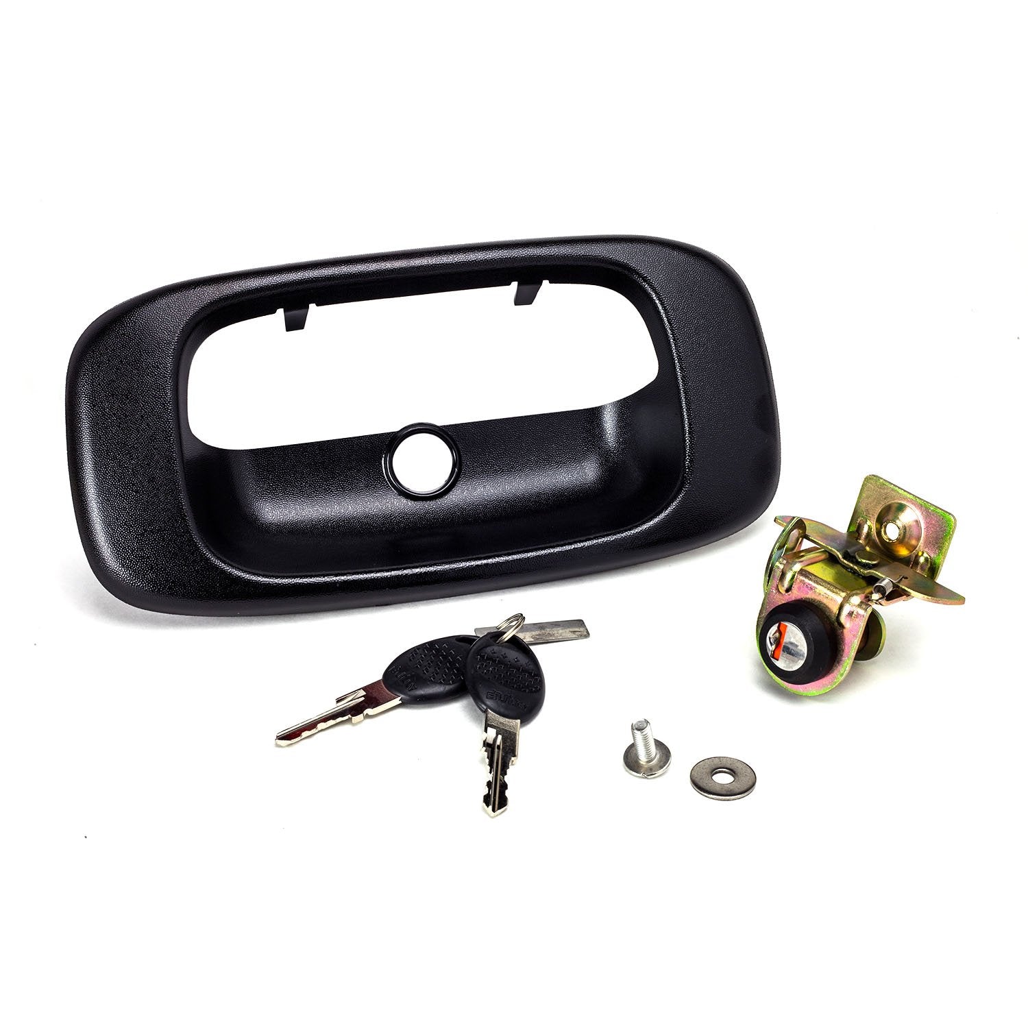 Cobra-Tek rear trunk handle close-up showing OEM-style fit and durable build.