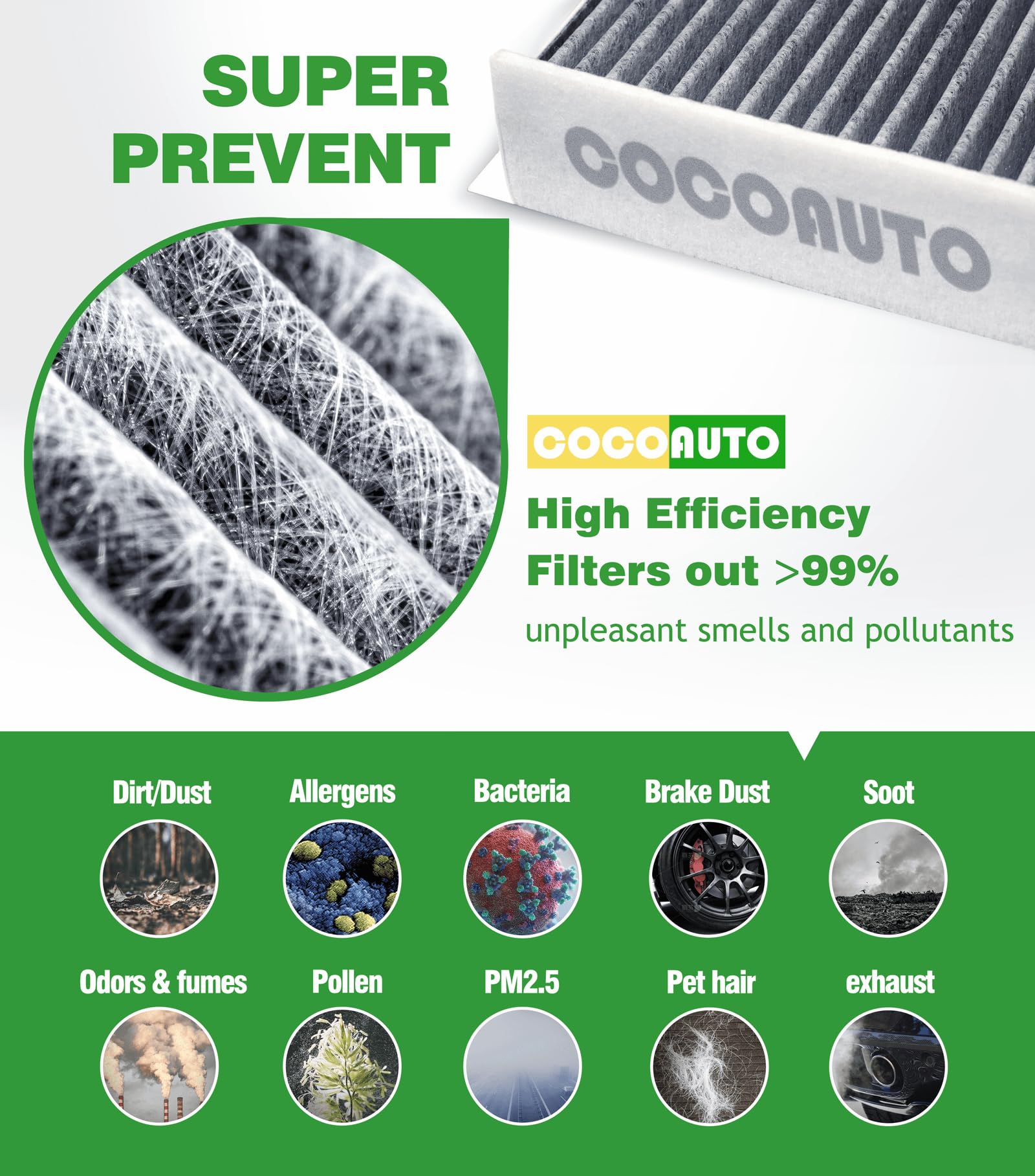 COCOAUTO engine filter replacement 172205AAA00 ensures precise fit and performance.