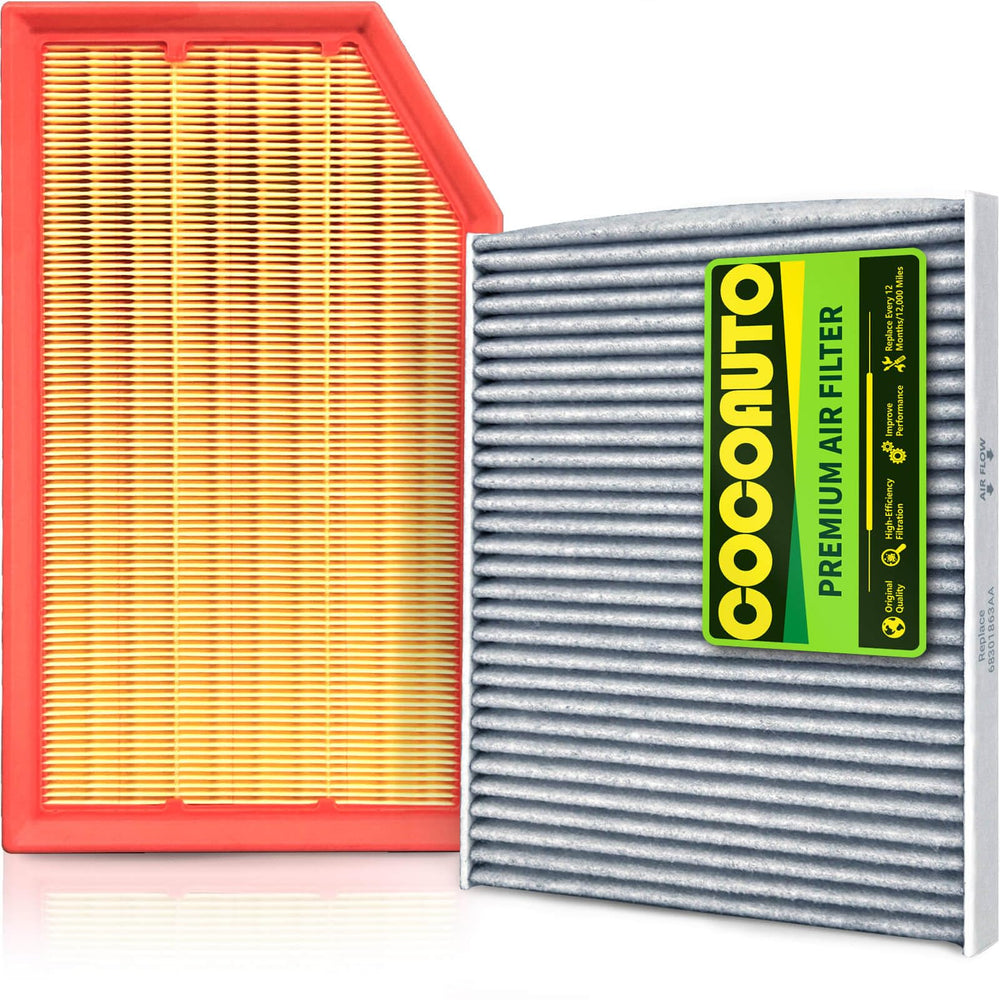 COCOAUTO engine and cabin filter kit for Jeep Gladiator, ready for easy maintenance.