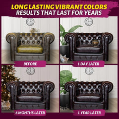 Coconix balm on a car seat illustrating quick color revival on vinyl