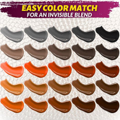 COCONIX color-matching guide helps blend shades for seamless repair results.