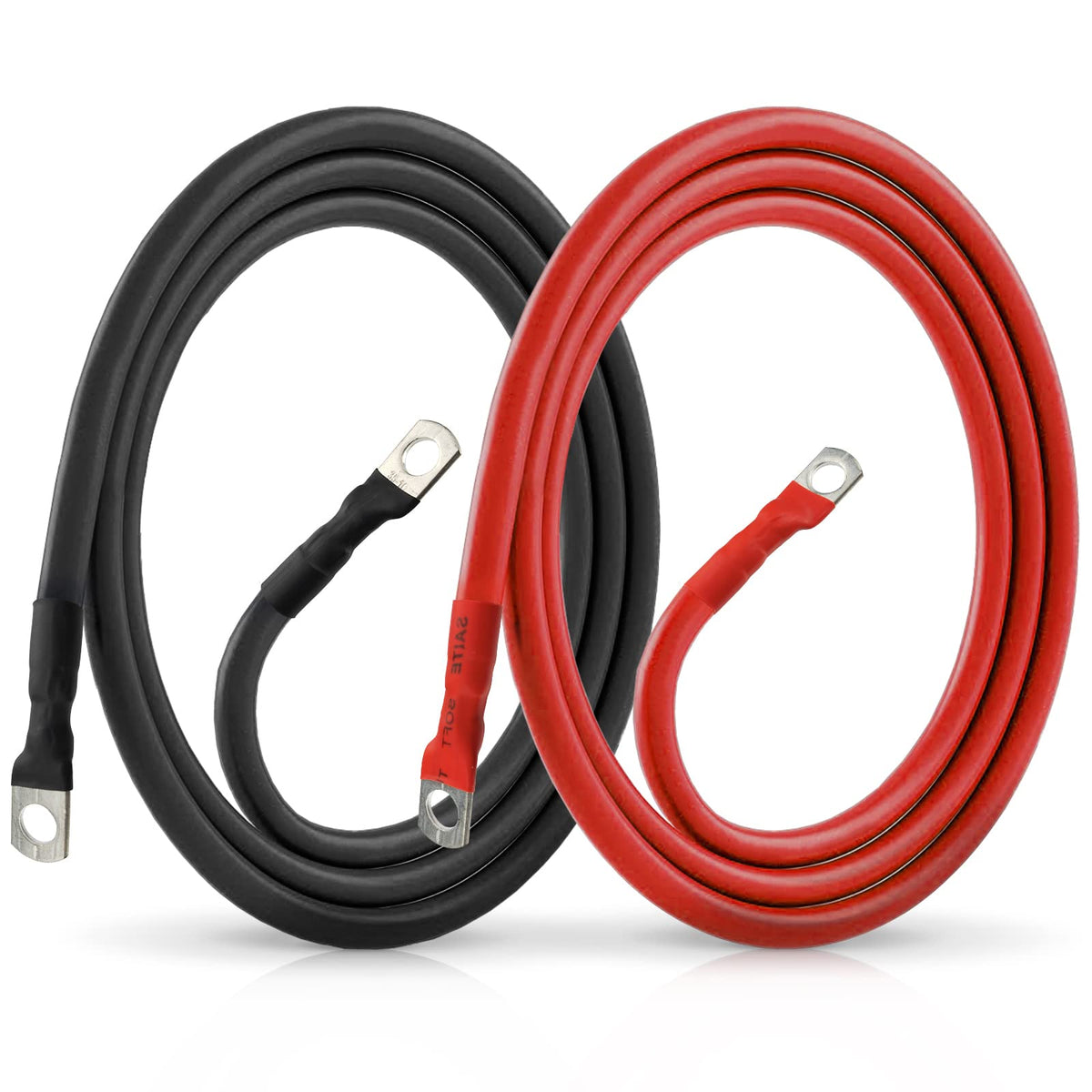 Cocros 2 AWG battery cable with red positive end for reliable power connections.