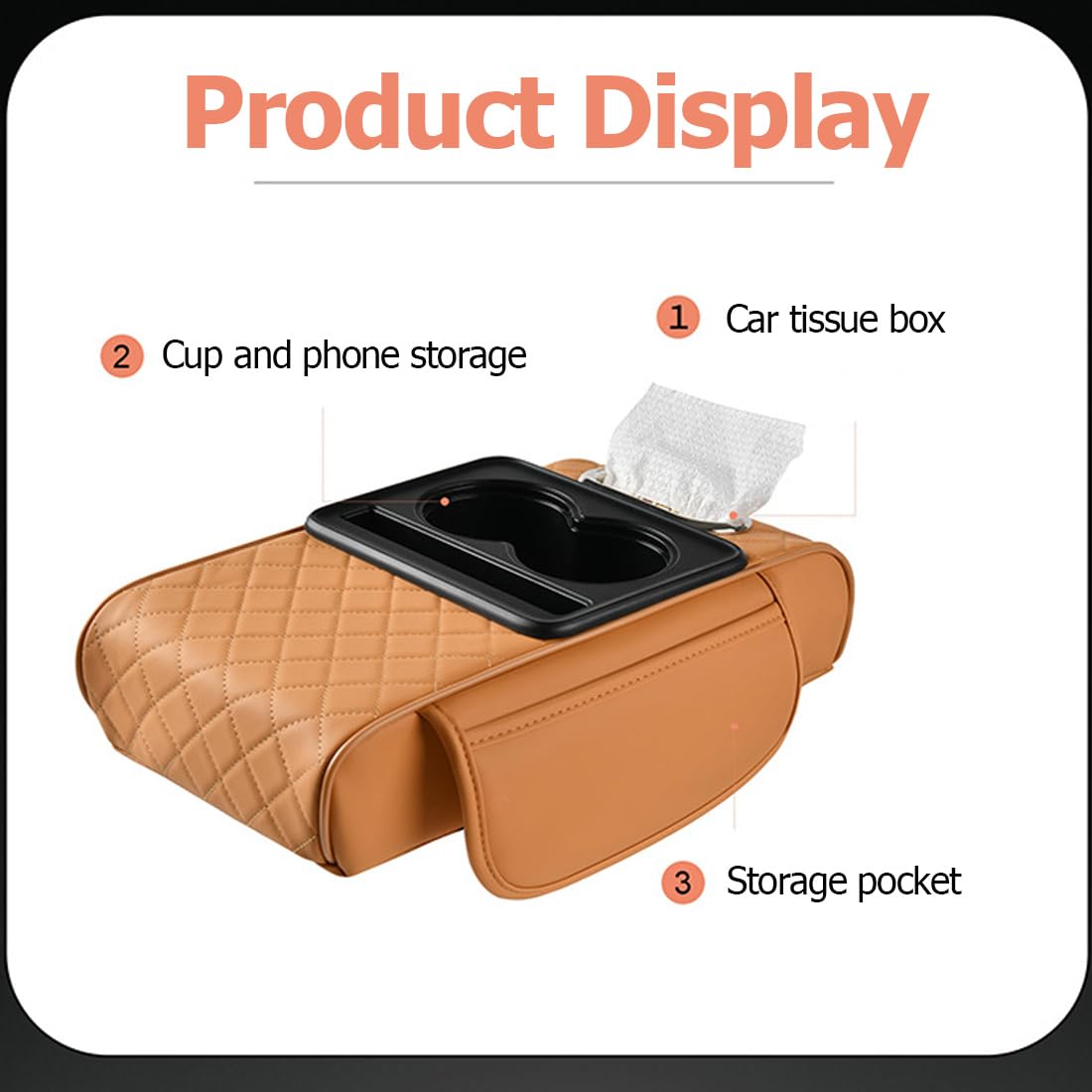 Coficoi beige interior organizer for sedan comfort and tidiness