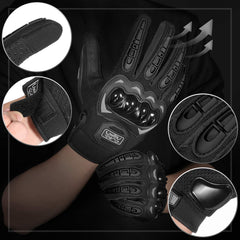 COFIT knuckle and palm protection, close-up, for safer riding.