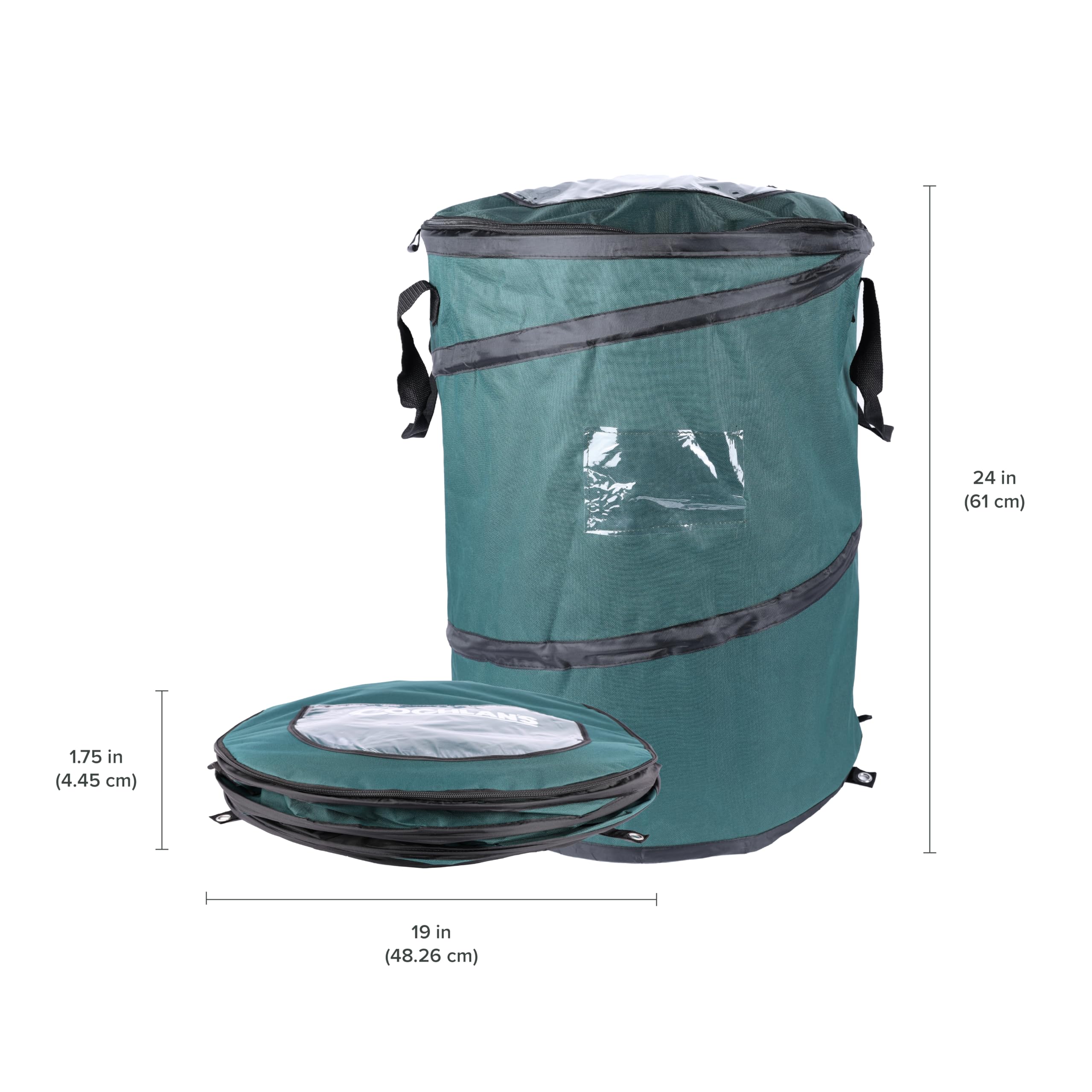 Coghlan's deluxe ground grommets anchor the bin against wind.
