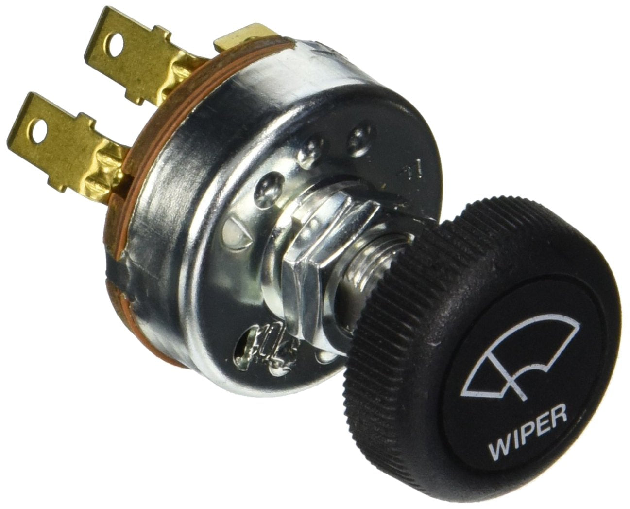 Cole Hersee 75212-04-BX 3-position rotary switch with white knob for heavy-duty vehicle circuits
