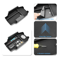 Coleya armrest organizer shows precise fit and secure placement.
