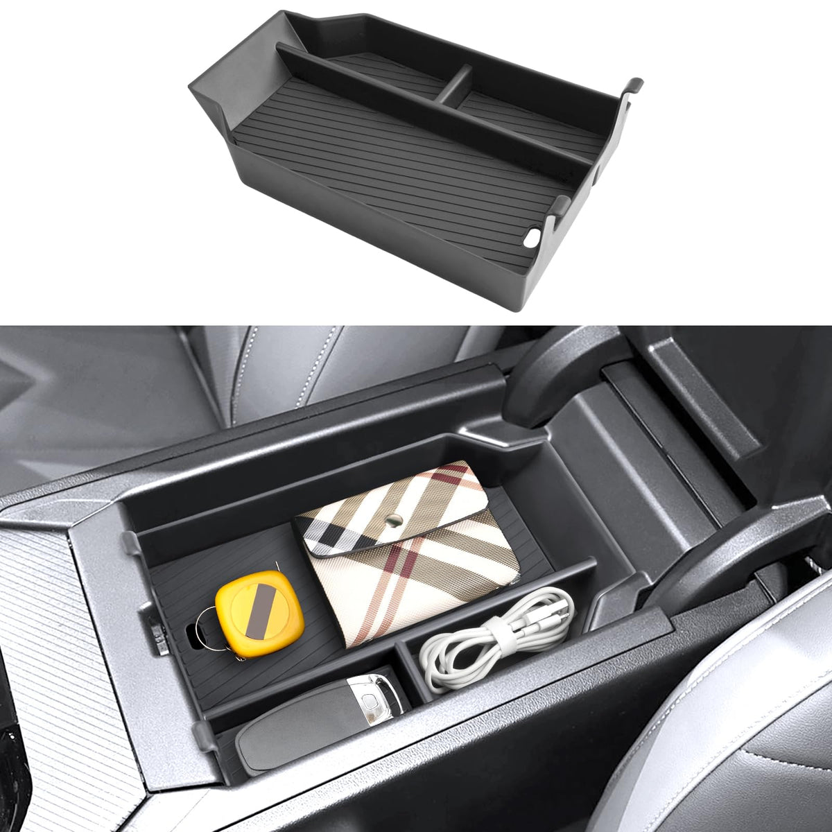 Coleya BMW X3 center console organizer armrest fit keeps essentials within easy reach.
