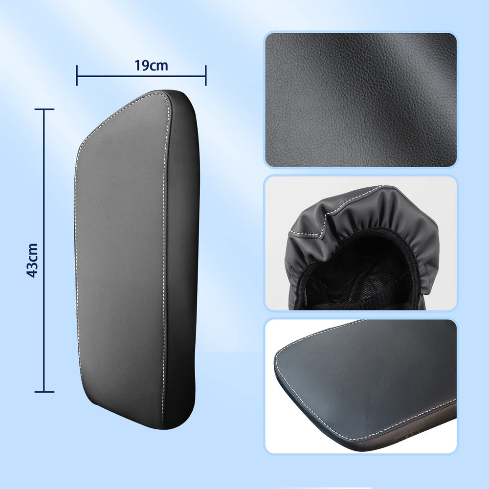 Durable leather finish adds long-lasting protection to NX center console.