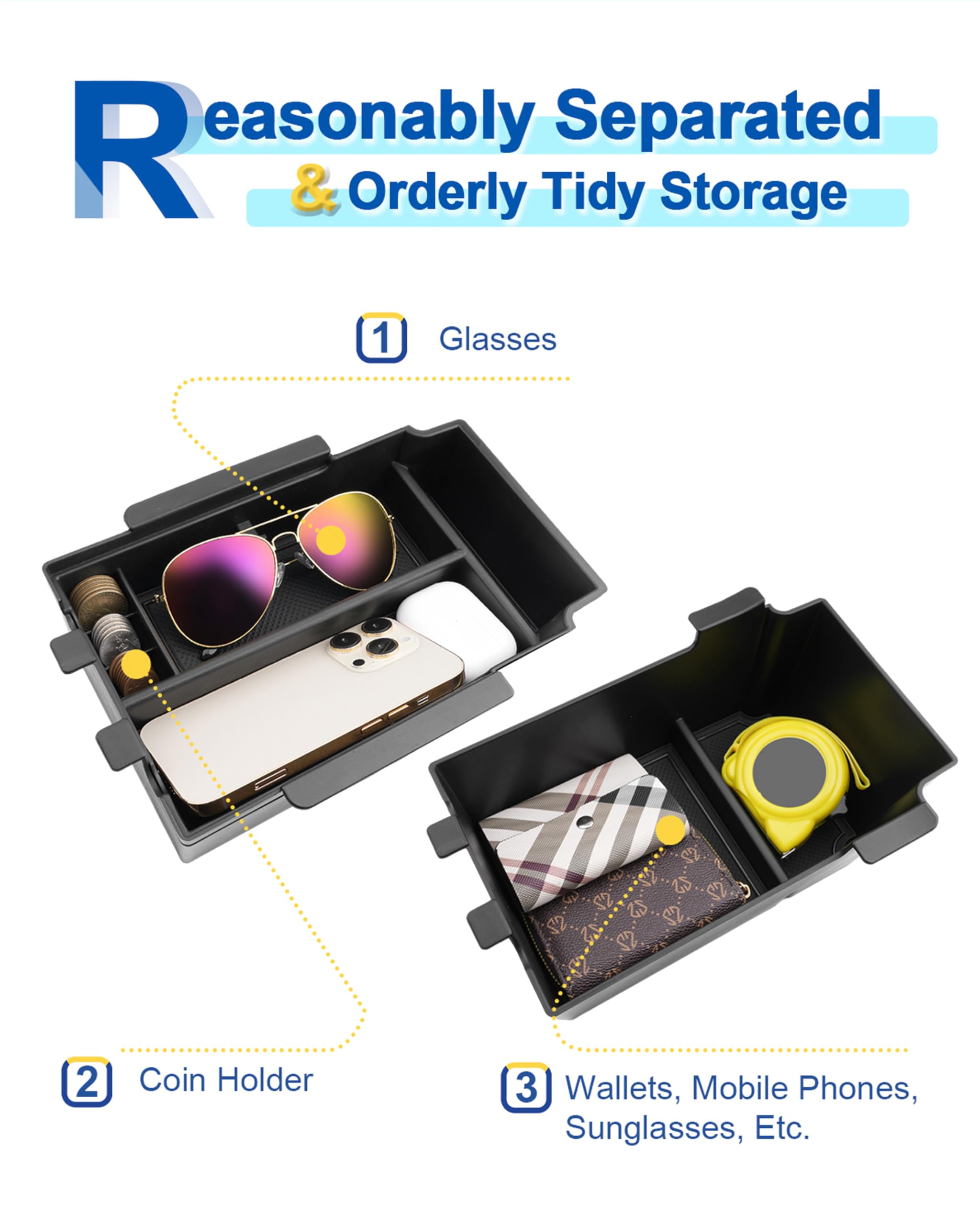 Coleya non-slip rubber detail preventing items from shifting