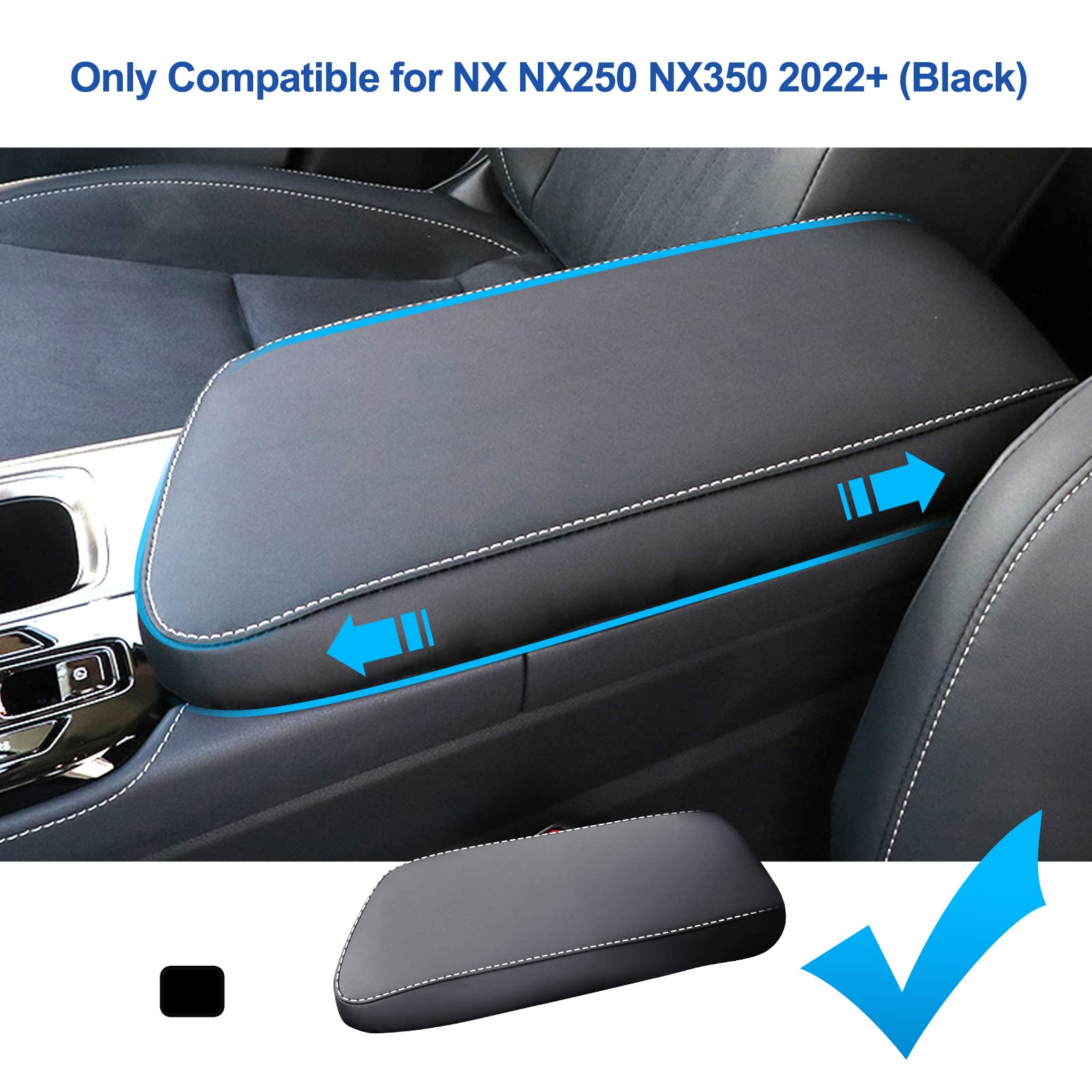 Coleya NX center console cover anti-slip surface keeps items secure.