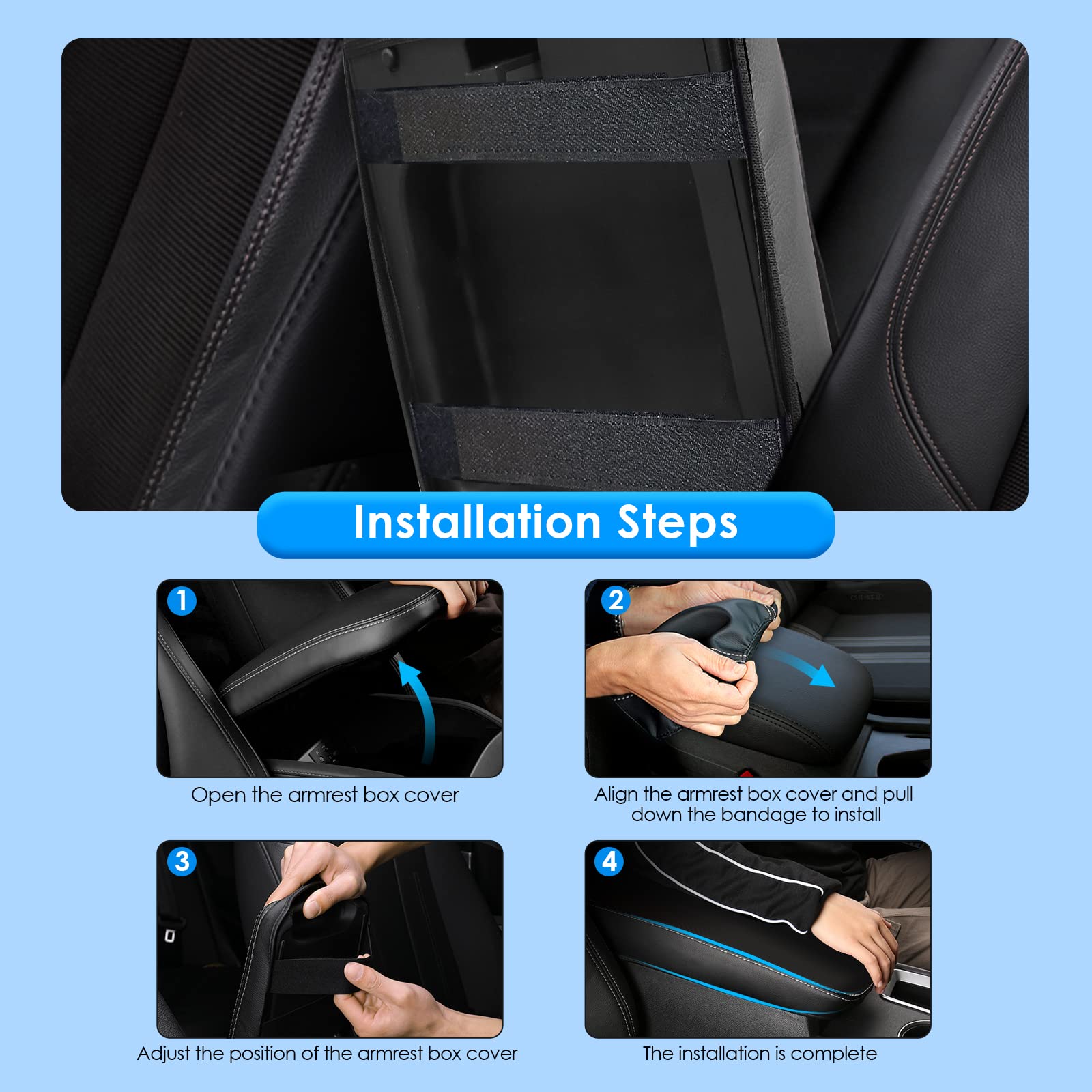 Easy installation for Lexus NX console cover with no tools.