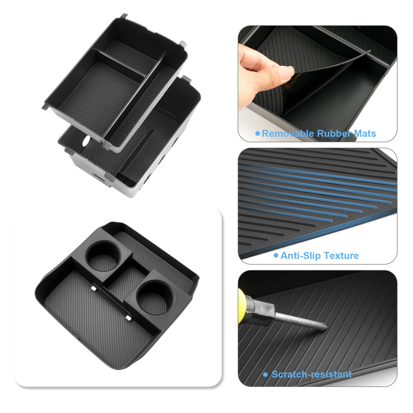 Coleya Palisade cup holder insert keeps drinks stable and accessible.
