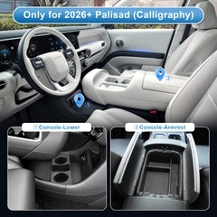 Coleya Palisade double-layer armrest organizer maximizes storage with two trays.