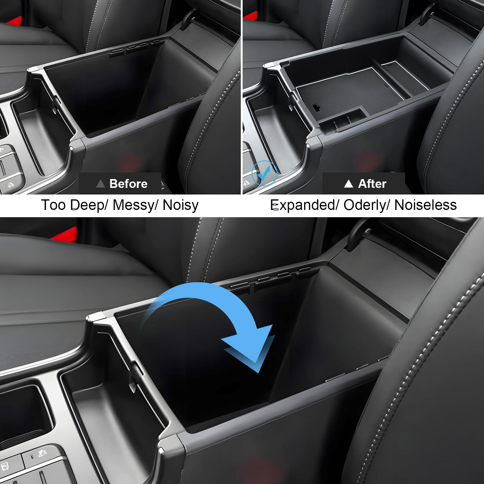 Coleya Sorento durable ABS construction for long-lasting car organization.