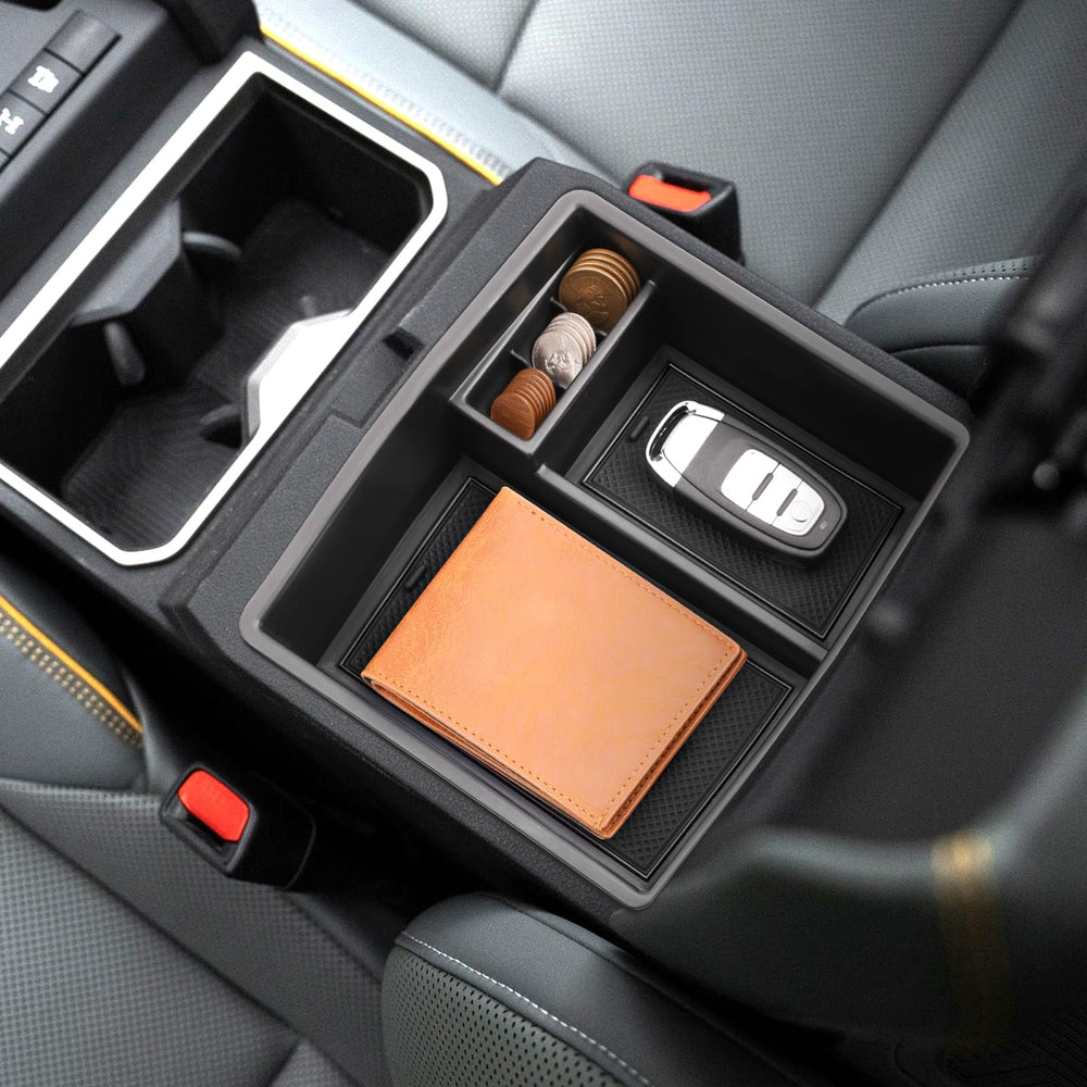 Coleya Tacoma console organizer features non-slip rubber to prevent movement