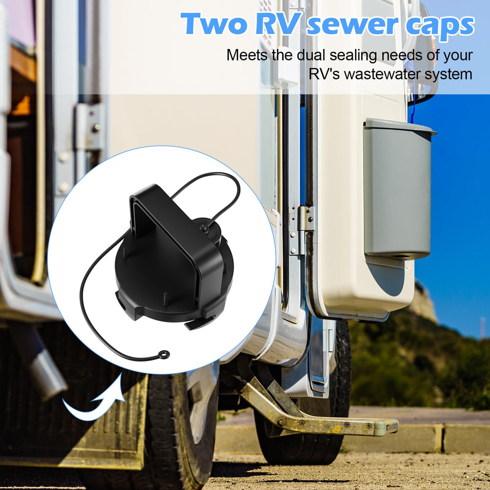 Colingmill 3-inch RV sewer cap fits standard outlets for a reliable seal.