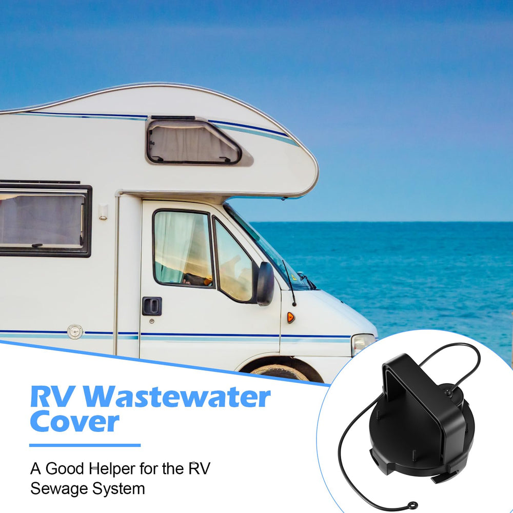 Colingmill black RV sewer cap combines style with durable, secure sealing.