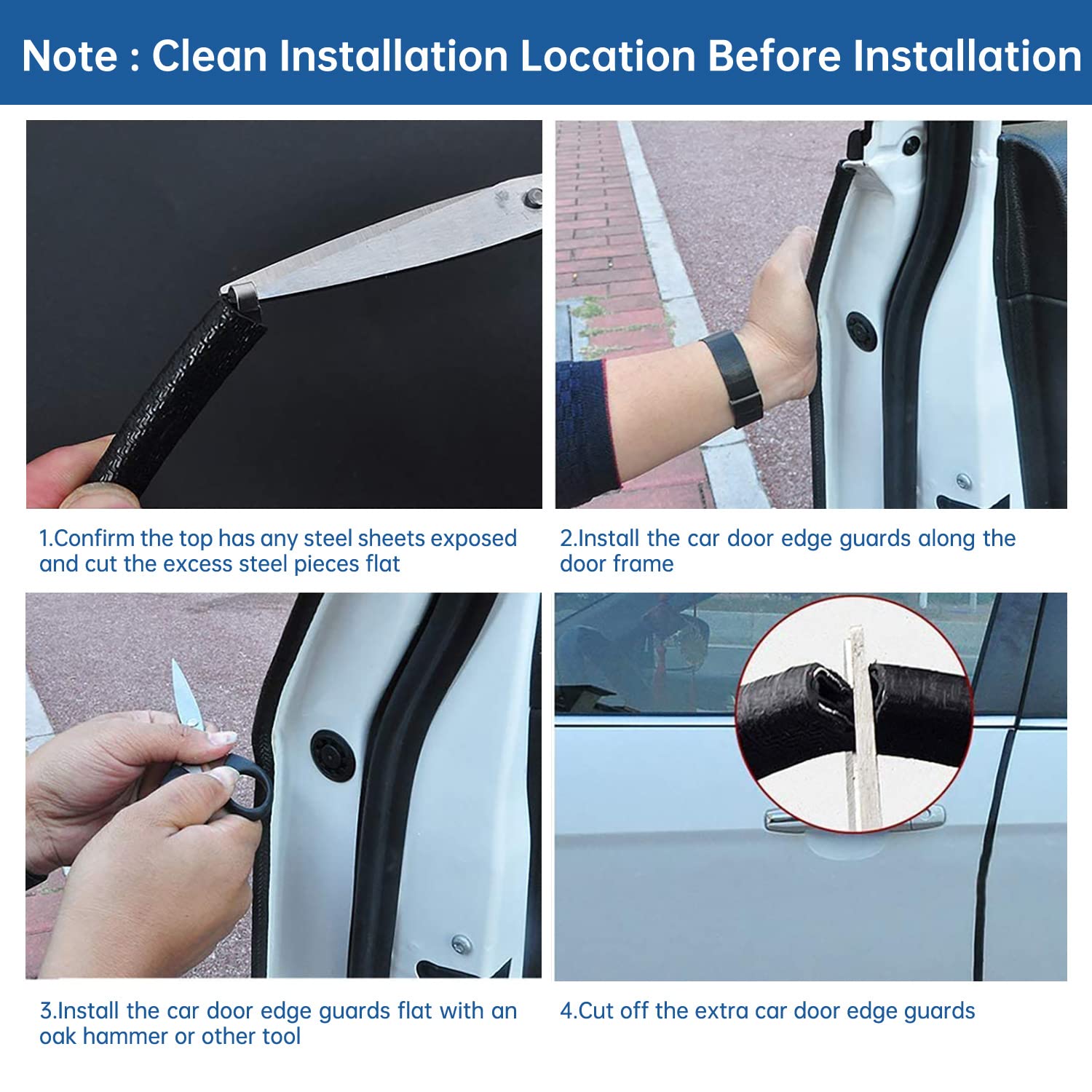 Colisal edge trim provides anti-collision and waterproof sealing.