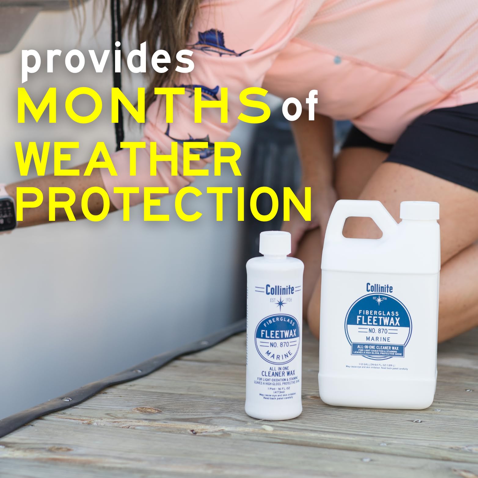 COLLINITE 870 Fleetwax trusted by marine professionals for demanding conditions.