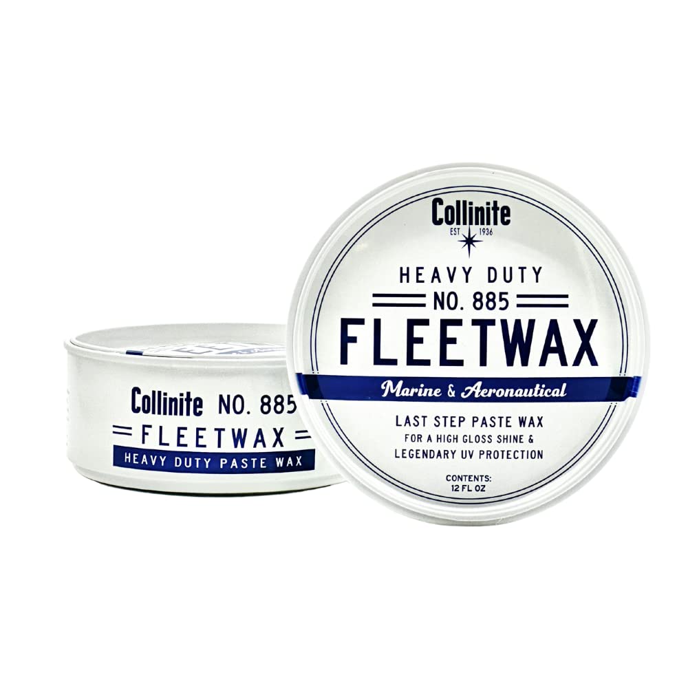 COLLINITE 885 Fleetwax bottle pour demonstrates easy application for a quick start.