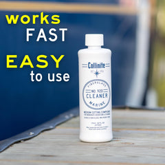 COLLINITE 920 Oxidation Remover brightens faded fiberglass surfaces for gloss.