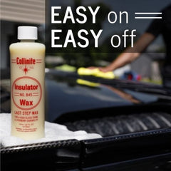 COLLINITE No.845 wax delivers a high gloss finish on a painted panel