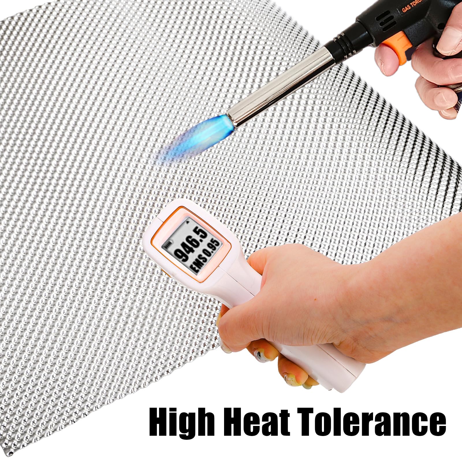 Coloch high-temp aluminum shield withstands up to 550C for lasting under-hood protection.