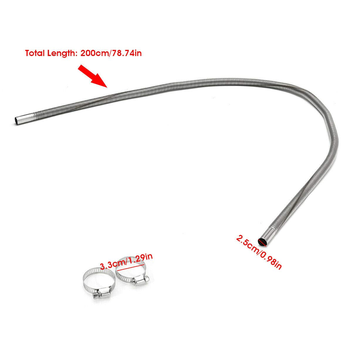COLOR TREE exhaust pipe highlighted for corrosion resistance and long life.
